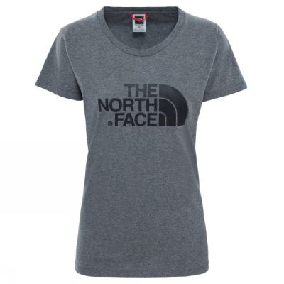 Tee The North Face Manga Corta Easy Mujer Gris - Chile SDI931586